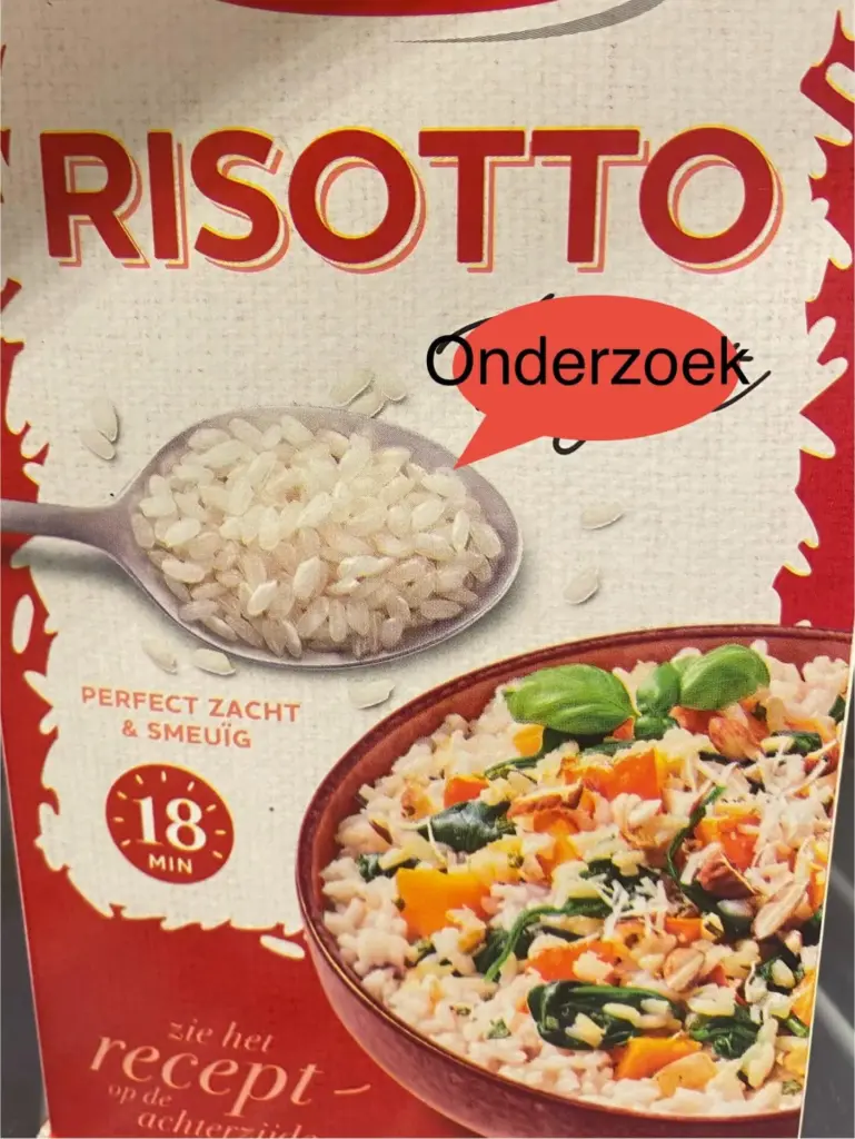 Risotto onderzoek